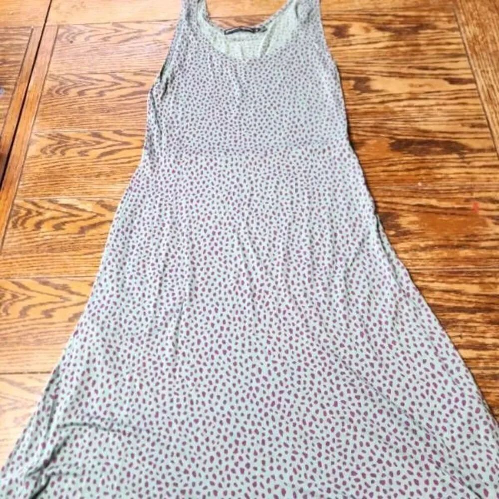 Gudrun Sjoden green&purple polkadot tank dress sz Small